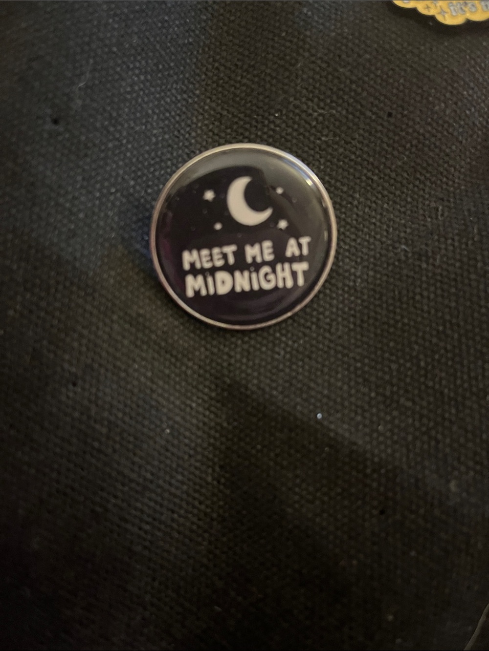 Taylor Swift Meet Me At Midnight Black Enamel Pin for Women